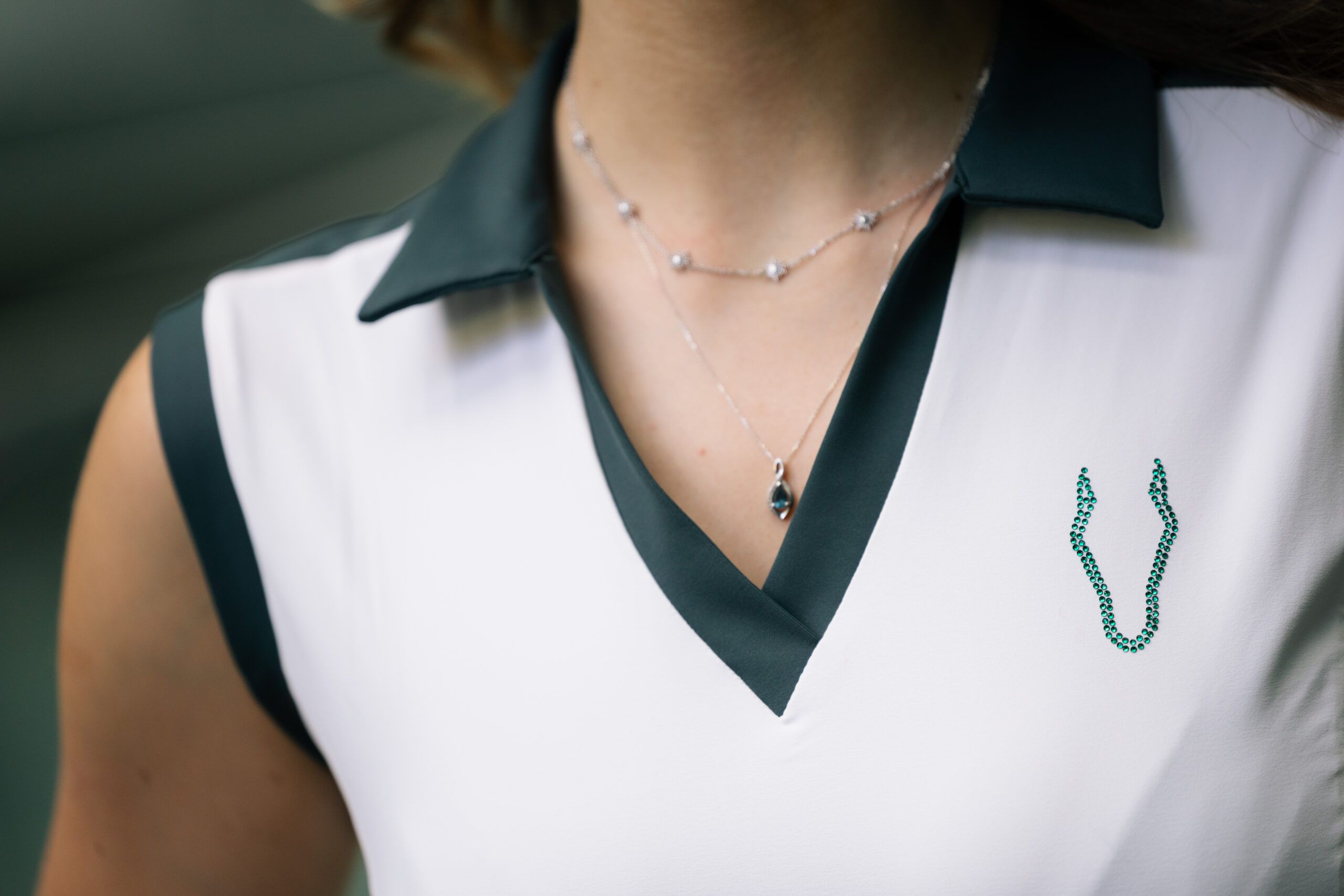 Top Ecuestre Bling Bling en verde Esmeralda - Imagen 3