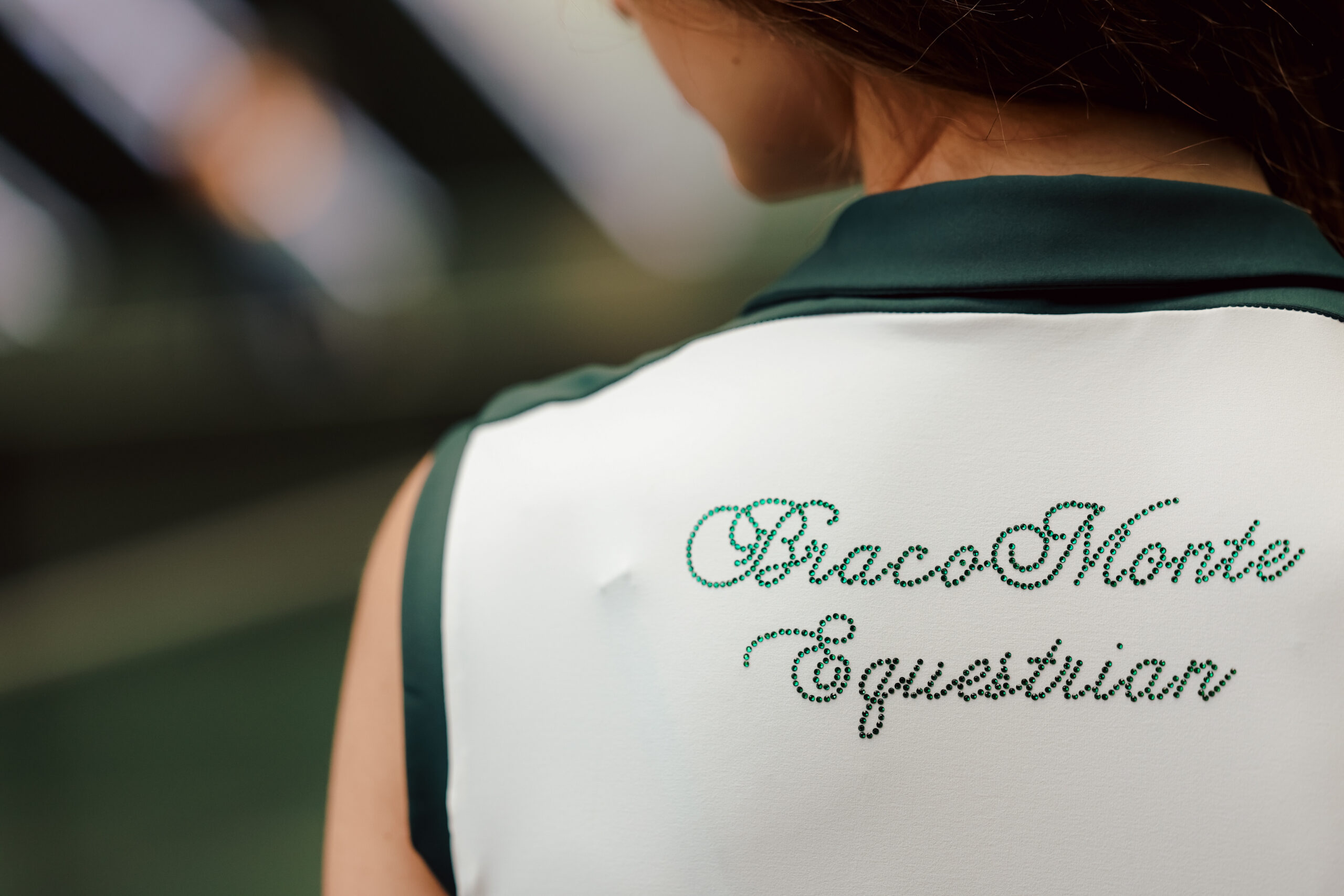 Top Ecuestre Bling Bling en verde Esmeralda - Imagen 2