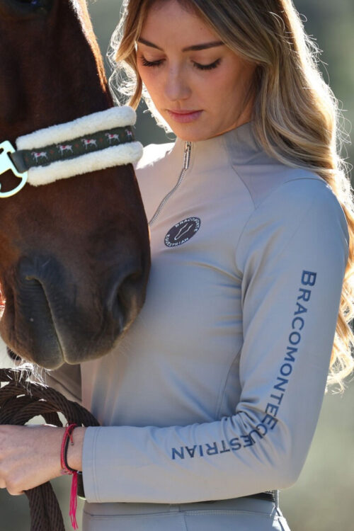 bracomonte Top Performance Gris Mangas Largas