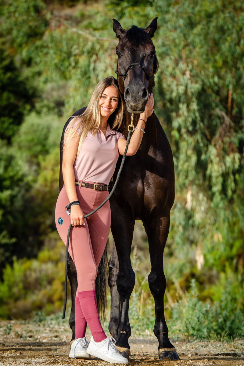 bracomonte ecuestre ropa Leggings Performance Rosa