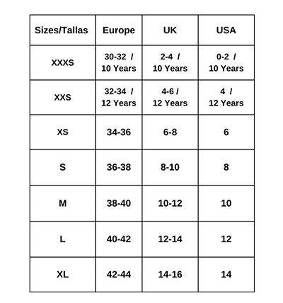 bracomonte international size guide