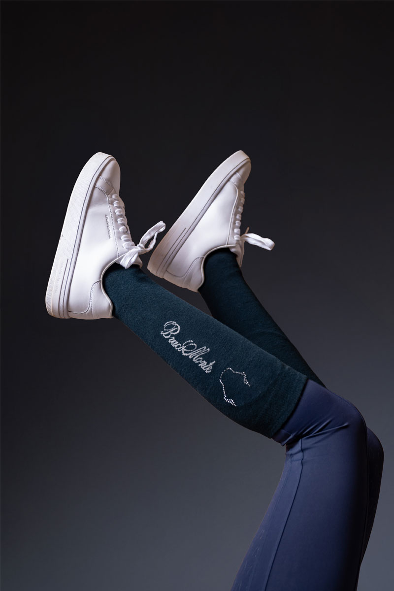 Calcetines Ecuestres green con Brilli Brilli bracomonte equestrain marbella