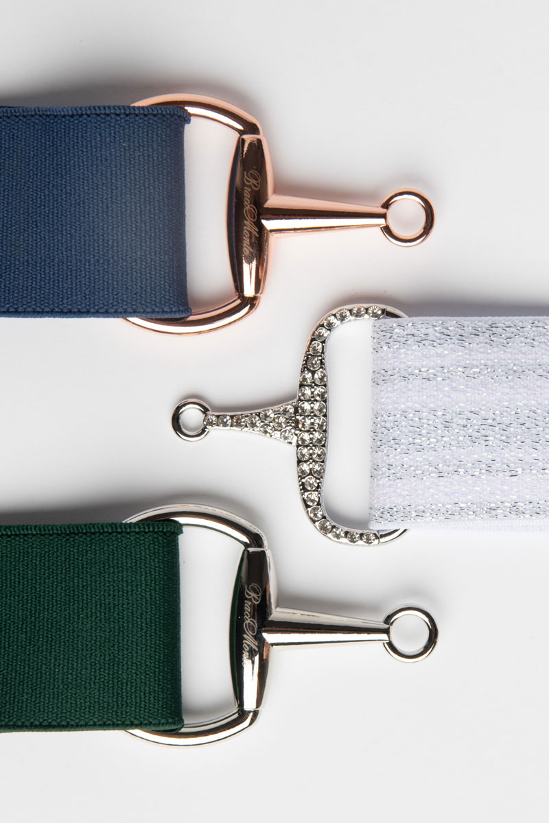 Cinturon ecuestre azul con detalles ecuestres Brilli bracomonte equestrain